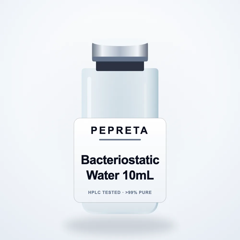Bacteriostatic Water 10mL research peptide vial