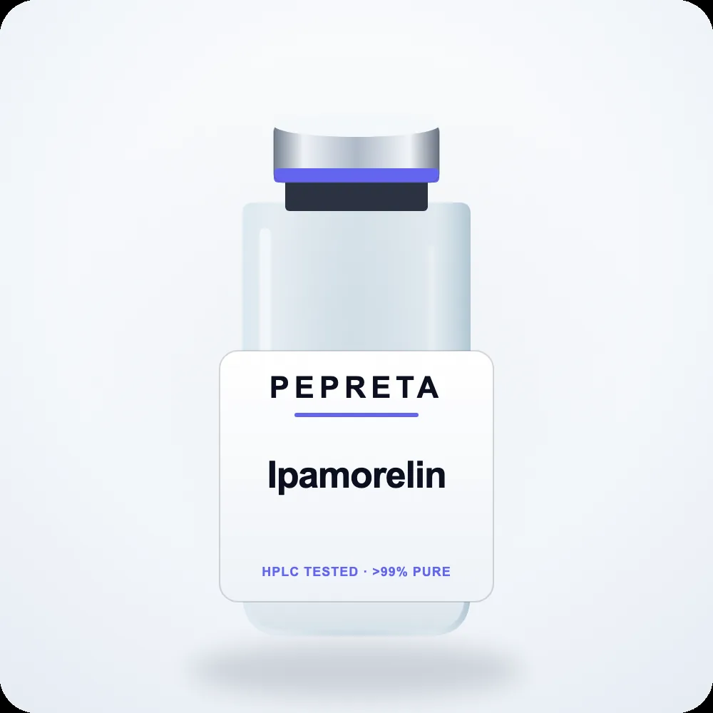 Ipamorelin research peptide vial