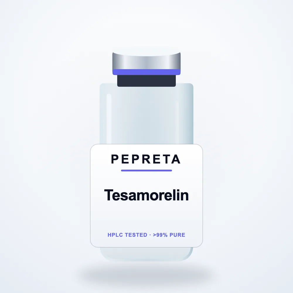 Tesamorelin research peptide โ HPLC-verified lyophilised powder